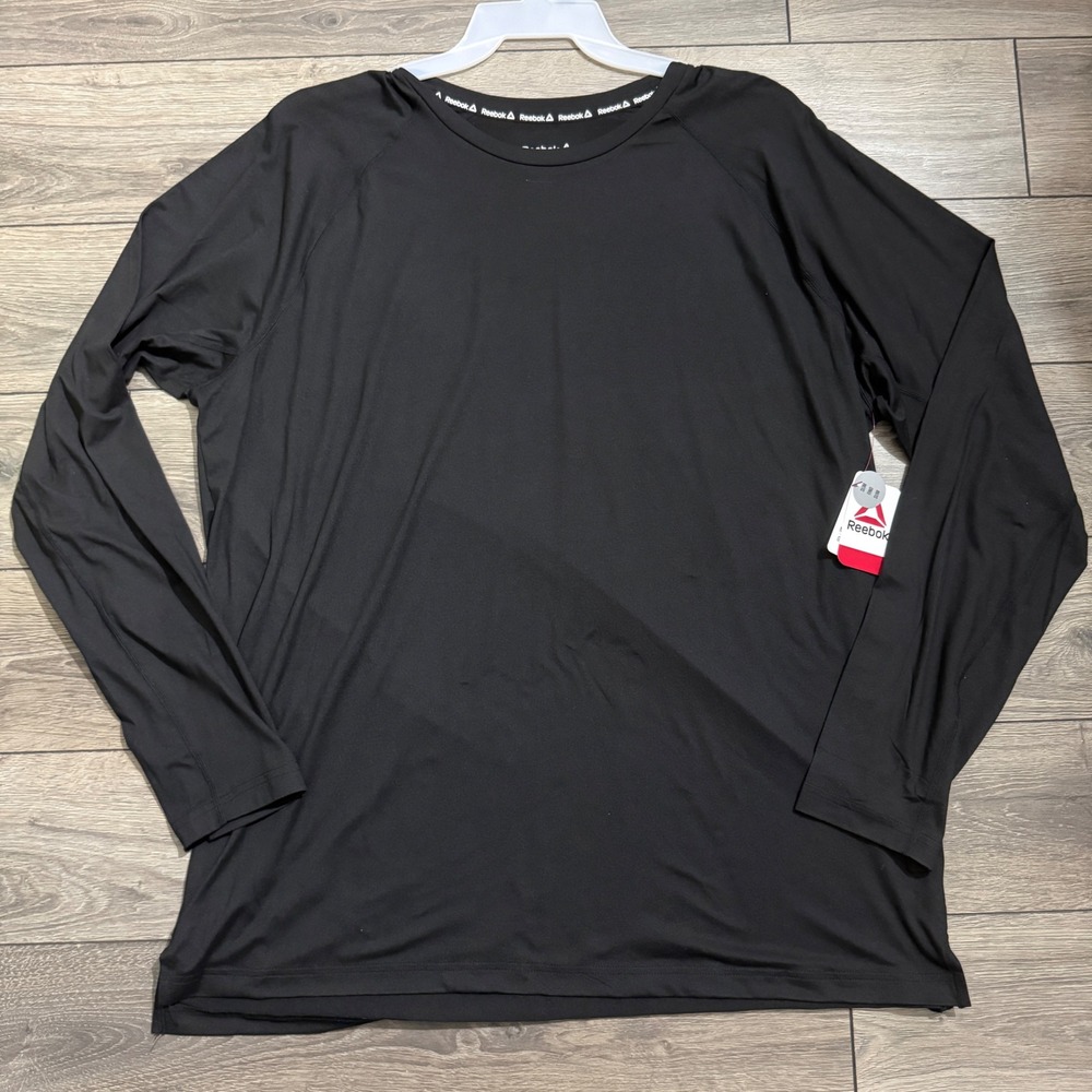 Reebok Mens Black Long Sleeve Performance Training Shirt 3XL NWT REM233TL03